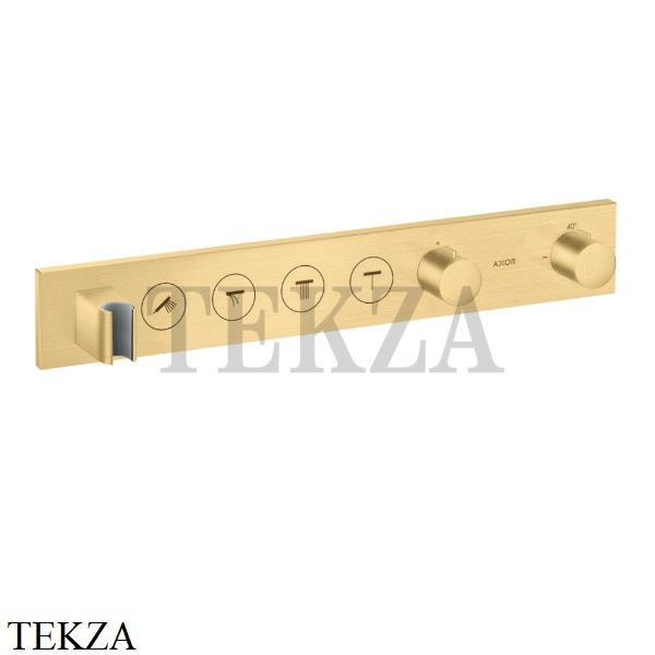 Axor ShowerSelect Термостат для 4 потребителей, внешняя часть 18357250, Brushed Gold