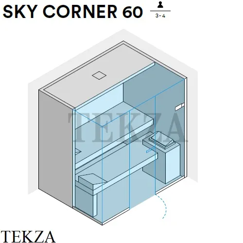 Effegibi SKY CORNER 60 Сауна домашняя финская или BIO SA55410037