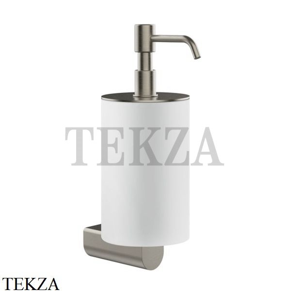 Gessi RILIEVO Дозатор для жидкого мыла, композит белый 59513-149, Finox Brushed Nickel