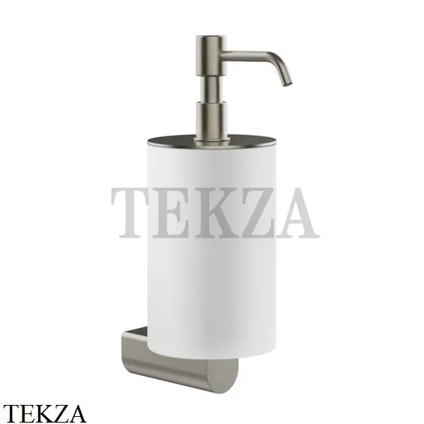 Gessi RILIEVO Дозатор для жидкого мыла, композит белый 59513-149, Finox Brushed Nickel