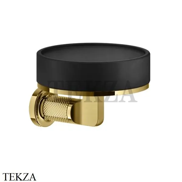 Gessi INCISO accessories Мыльница настенная, композит черный 58502-246, Gold PVD