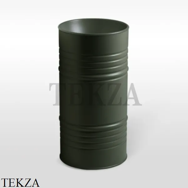 Kerasan Artwork Раковина свободностоящая BARREL, слив в пол, сифон, 4742K11 Verde muschio