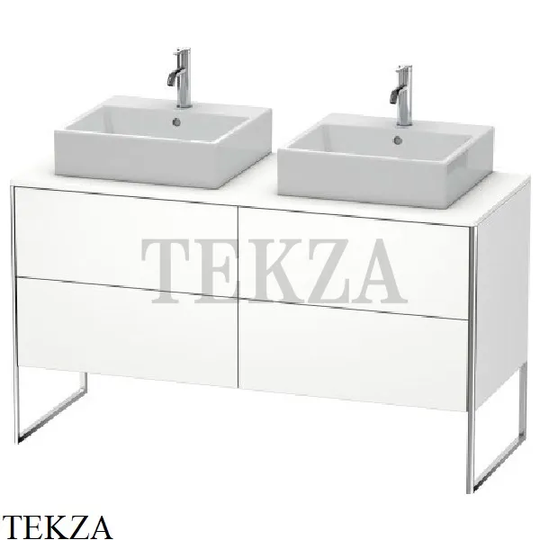 Duravit XSquare Тумба напольная под две раковины XS4926B1818, 4 выдвижных ящика, белый матовый