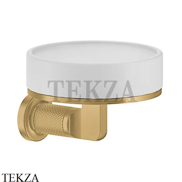 Gessi INCISO accessories Мыльница настенная, композит белый 58501-727, Brushed Brass