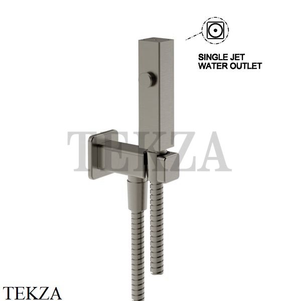 Gessi Rettangolo Гидроёршик настенный на 1/2" 33823-149, Finox Brushed Nickel