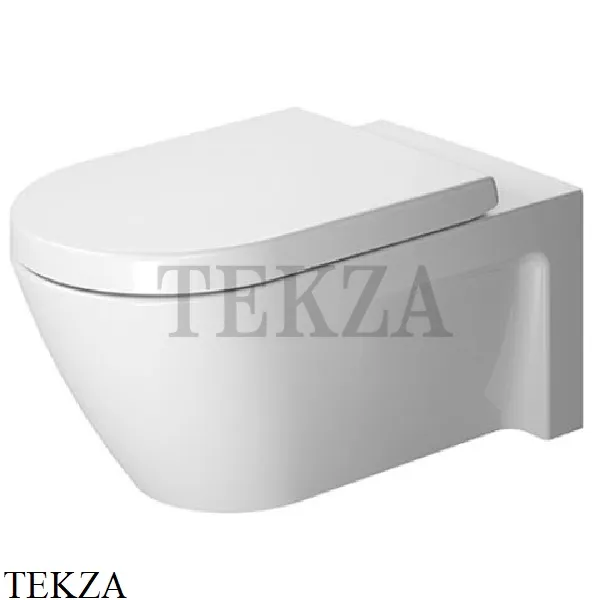 Duravit Starck 2 Унитаз подвесной 2533090000, сиденье микролифт SoftClose, белый глянец