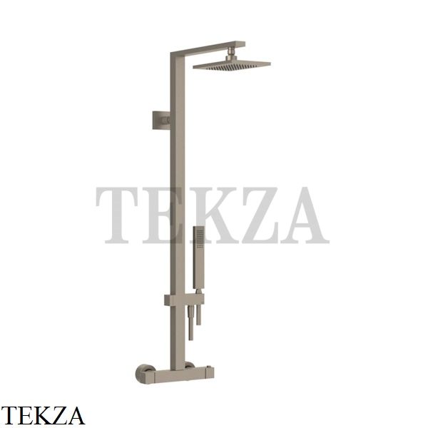 Gessi Rettangolo shower Душевая колонна с термостатом 23447-149, Finox Brushed Nickel