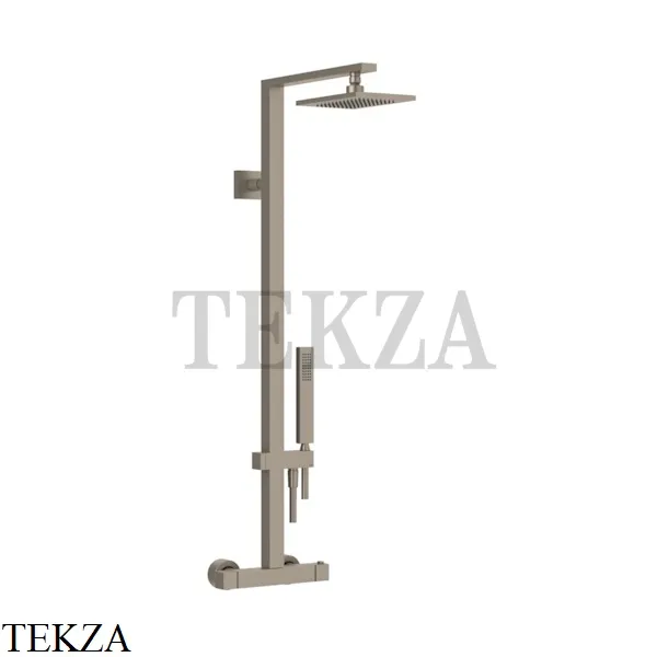 Gessi Rettangolo shower Душевая колонна с термостатом 23447-149, Finox Brushed Nickel