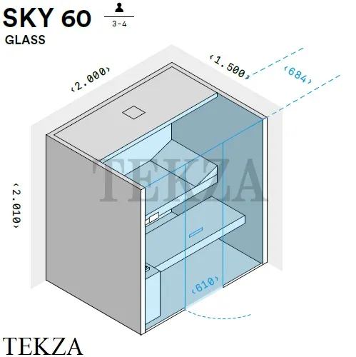 Effegibi SKY GLASS 60 Сауна домашняя финская или BIO SA55210023