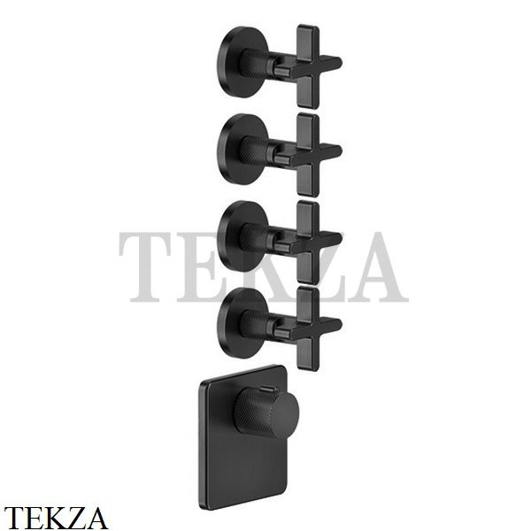 Gessi INCISO WELLNESS Термостат 4 выхода, внешняя часть 58348-299, Black XL