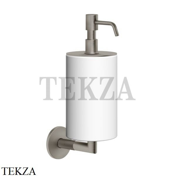 Gessi ANELLO Дозатор для жидкого мыла настенный, композит белый 63713-149, Finox Brushed Nickel