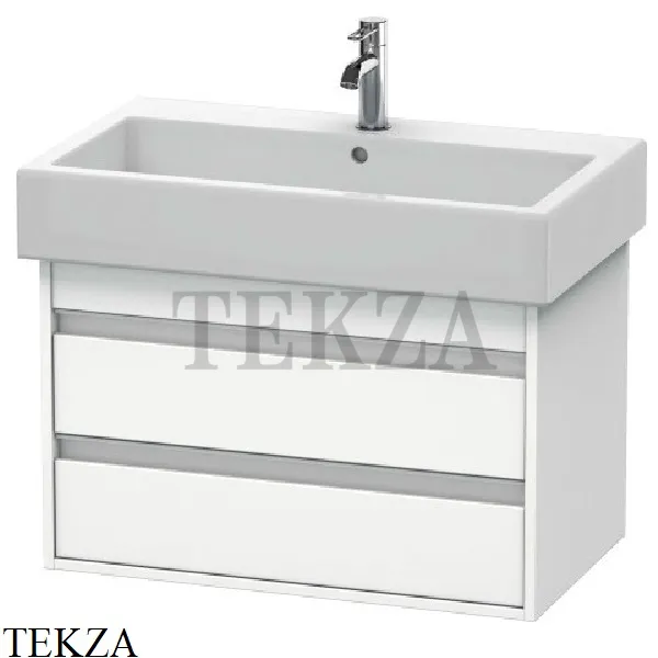 Duravit Ketho Тумба подвесная под раковину KT663701818, 2 выдвижных ящика, белый матовый